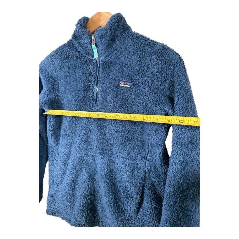 Patagonia Los Gatos Fleece 1/4 Zip Pullover Sweater Jacket Blue Girls Size L 12. - Picture 6 of 8